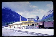CP Canadian Pacific, Field, BC Station in 1964, Original Slide g19b