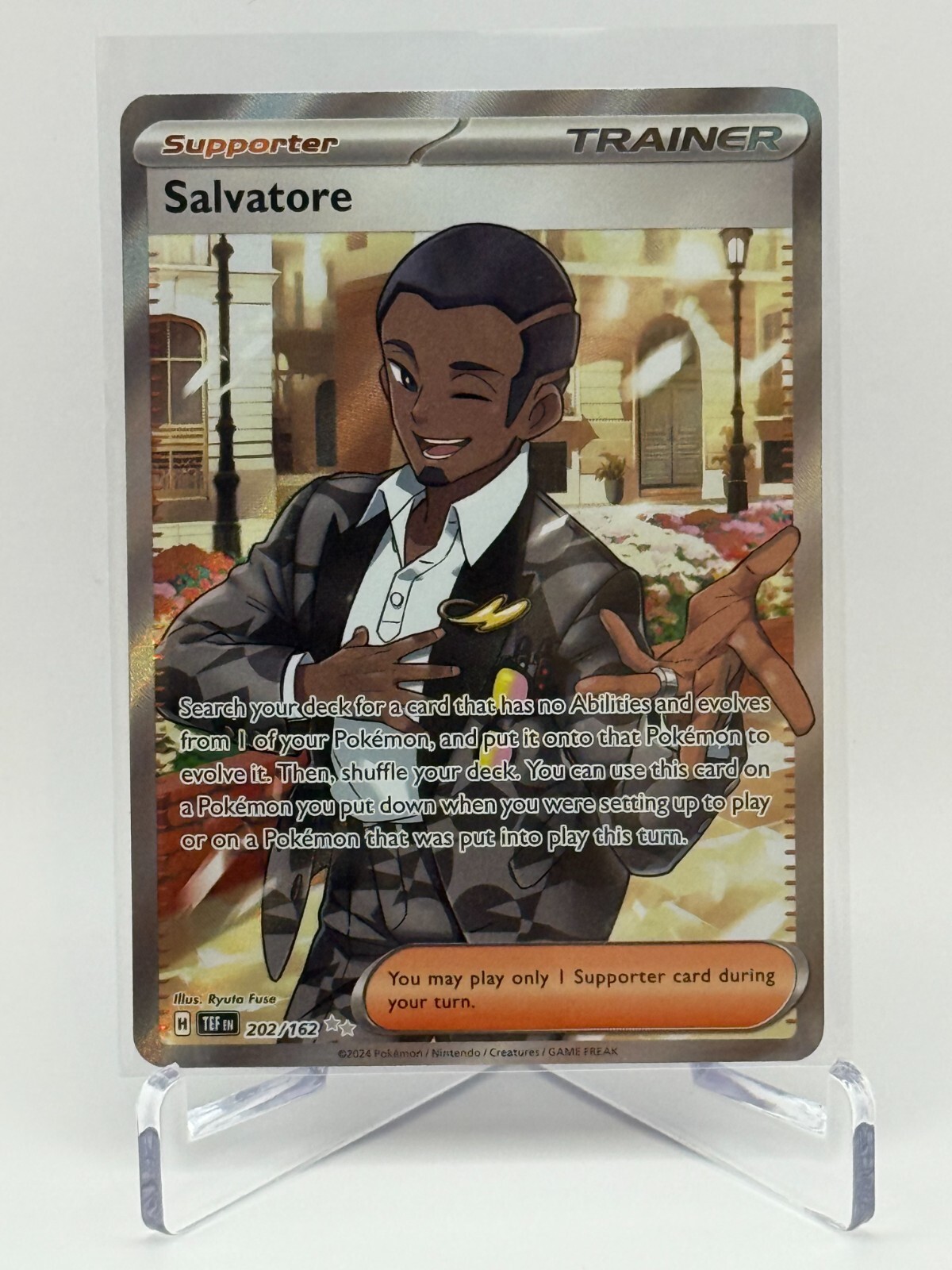 2024 Near Mint Pokemon Salvatore Ultra Rare 202/162 Sv05: Temporal Forces