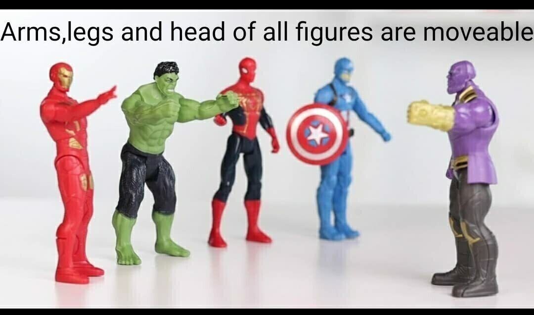 Superhero Action Figures Set Marvel Avengers Toys | eBay