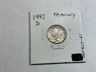 1942 D Mercury 90% Silver Dime from Denver Mint Extra Fine Condition 092525 61d