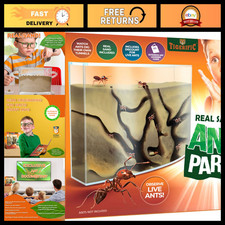 Live Ant Farm Kit - Real Sand Habitat for Kids - Fun Science Colony Set, Watch A