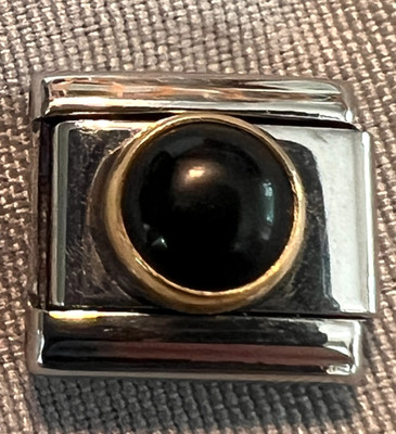 Nomination Bracelet Composable Link Charm Round Onyx