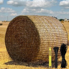 Round Bale Hay Net, 5  5ft Feet Slow Feed Hay Net for Horses Livestocks Feed...