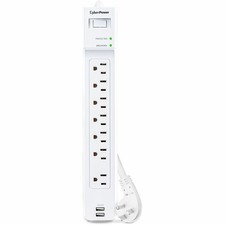 CyberPower P704URC1 Home Office 7 Outlet Surge Protector with 2000 J Surge