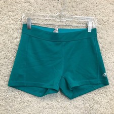 Adidas Shorts Medium Womens Green Techfit Low Rise Pull On Performance Stretch