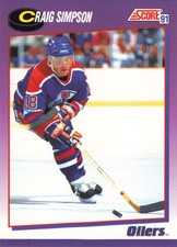 Craig Simpson 1991-92 Score American #255 Edmonton Oilers