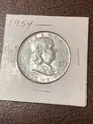 1954 Silver Franklin Half Dollar BU For Birth Year Gift Someone 72 Years  Old!