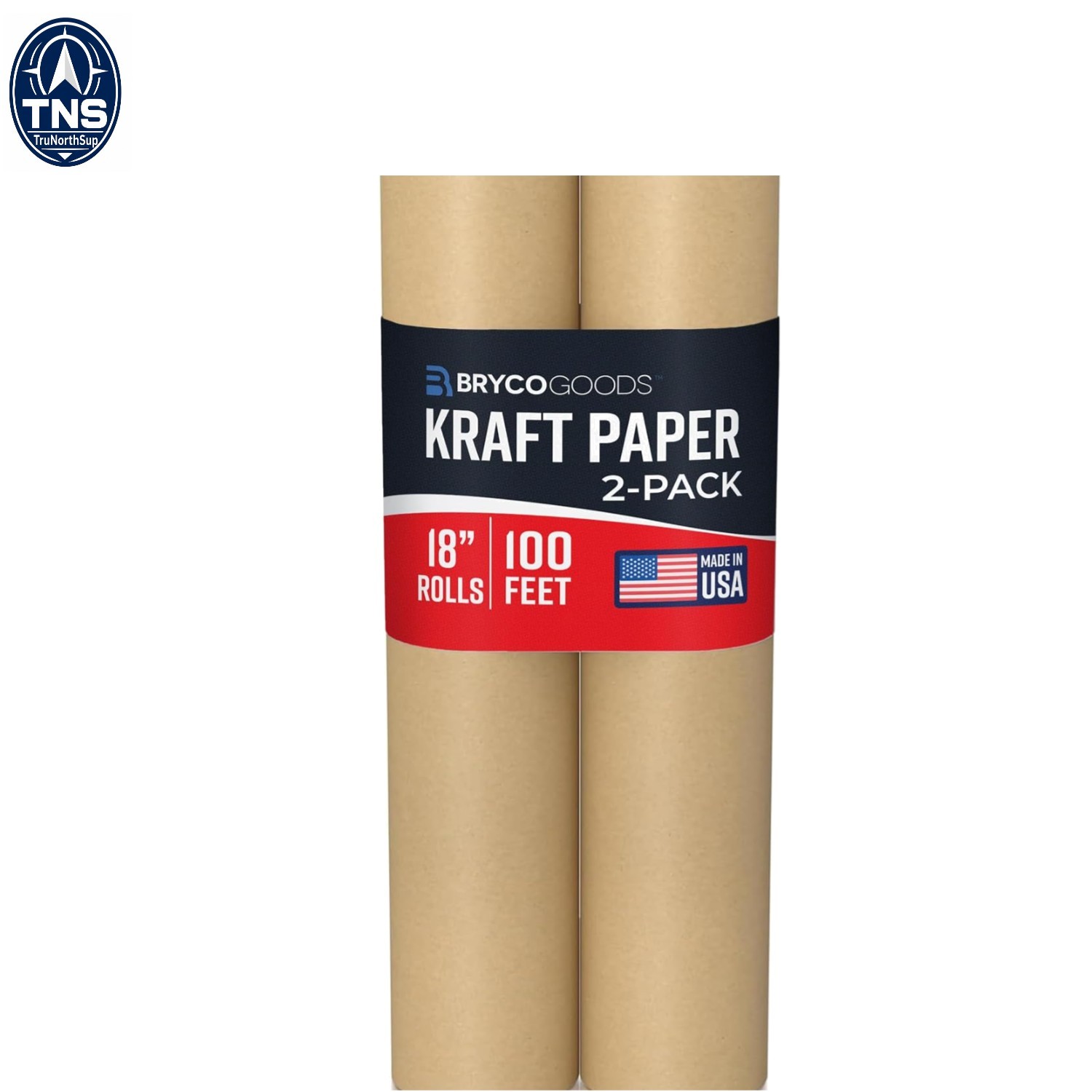 Brown Kraft Packing Paper Rolls 18x100' 2 Pack Moving Gift Wrap Arts Crafts