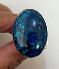 HSN Jay King Sterling Silver Blue Forest Stone Oval Ring Size 5 — photo 5