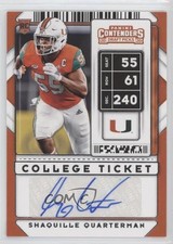 2020 Panini Contenders Draft Picks College Ticket Shaquille Quarterman Auto 0es2