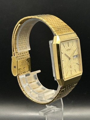 SEIKO WATCH MAJESTA 9533-5020 ANTIMAGNETIC QUARTZ GOLD DAY DATE