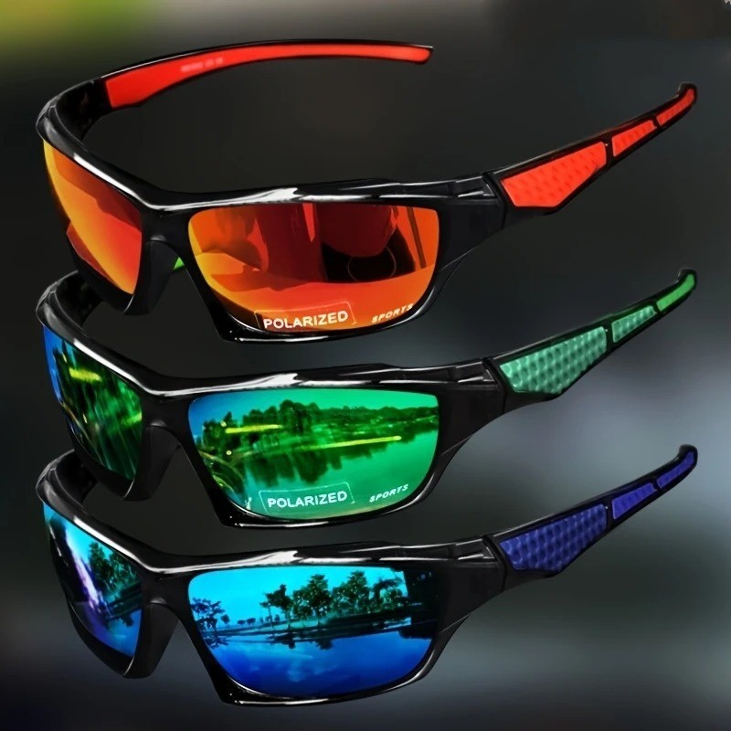 Polarized Sports Sunglasses Men Lightweight Cycling Driving Fishing UV400 Shades