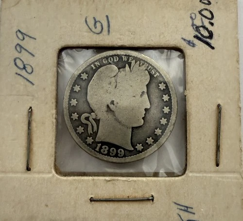 1899 25 Cent Barber Quarter