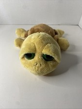 RUSS BERRIE SHELLY TURTLE YELLOW BROWN PLUSH STUFFED ANIMAL TOY 10" BIG EYES