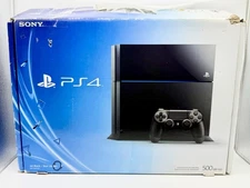 Sony PlayStation 4 500gb Jet Black Console W/ Controller, Cables & Box