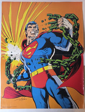 Superman Neal Adams 1978 Poster Man of Steel 38.6 cm x 50.6 cm DC Folded