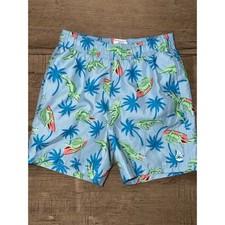 O'rageous Boys Blue Alligator Surfing Palm Tree Swim Trunks Size Small S 6/7