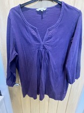 Ladies Purple Long Top with Long Sleeves Size 20