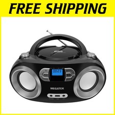 All-in-One Portable CD Player with Bluetooth  FM Radio   Vibrant Stereo Sound