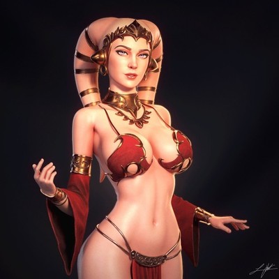 Twilek Hostess, Star Wars, 1/4-1/24, Figur, Unbemalt, 3D-Druck, Statue, Abe3D