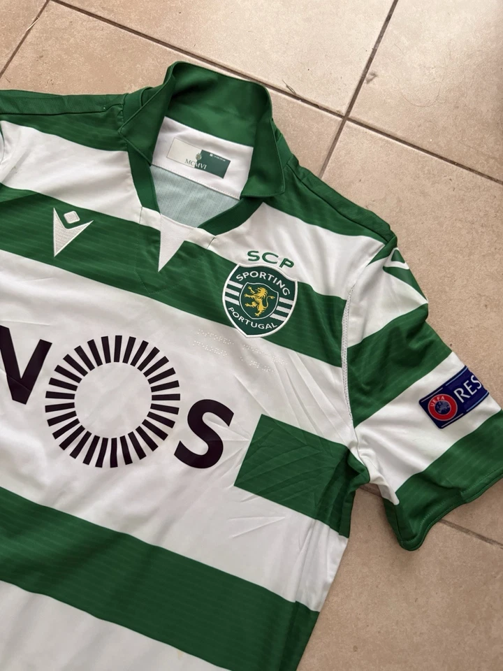 Camiseta deportiva de fútbol usada en partido Sporting Lisboa Portugal Cr7 Foto 4 de 4