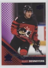 2022 Upper Deck Team Canada Juniors Electric Purple 23/25 Elliot Desnoyers 2pw