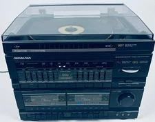 VTG SounDesign Model 6846BKM Dual Deck Stereo Receiver Cassette Radio Record