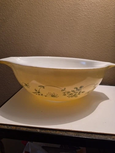RARE Vtg PYREX SHENANDOAH Large 13" Cinderella Bowl 444 / 4 Qt