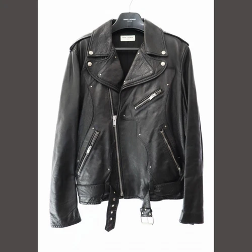 SAINT LAURENT (YSL) Giacca Saint Laurent Paris 16AW EDY PELLE DI AGNELLO DOPPIO PILOTA 441005 YC1CA usata