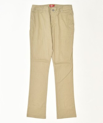 DICKIES Womens Slim Chino Trousers US 7 Medium W30 L33 Beige Classic EG03