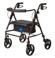 Guardian Medline Bariatric Rollator Walker W/Wide Seat Foldable Heavyduty 500lb