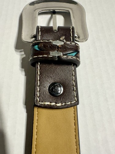 Ariat Girl's Western Belt with Turquoise Inlays - Picture 7 of 9