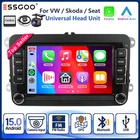 For VW Golf MK5 RCD330 B6 7" CarPlay Android Car Stereo Radio With Backup Camera