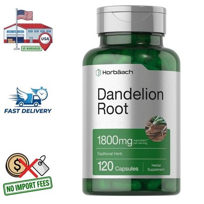 DANDELION ROOT 1800mg Extract 120 Capsules Powder Taraxacum officinale