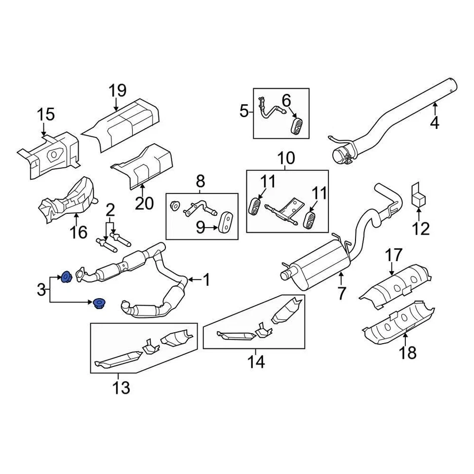 For Ford F-150 2024 Ford W705443S900 Catalytic Converter Nut Foto 4 de 4