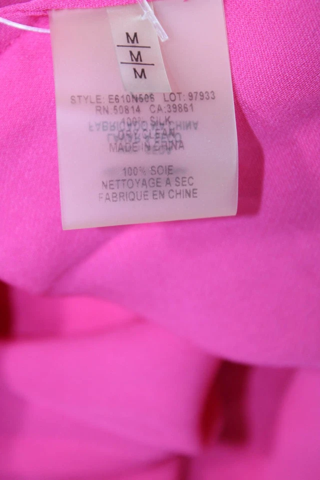 Camiseta sin mangas para mujer Elie Tahari con cuello en V rosa fucsia talla M Foto 4 de 4