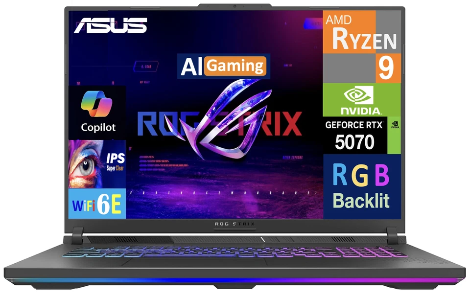 ASUS ROG Strix G18 18" 2560x1600 Ryzen 9 8940HX 32GB RAM 2TB SSD RTX 5070 W11H
