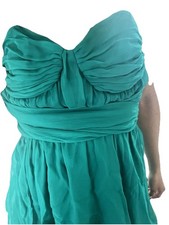 Warehouse Green Esmerald Silk Dress Size UK 4
