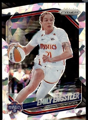 2025 Panini Prizm WNBA #84 Emily Engstler Ice Prizms Washington Mystics