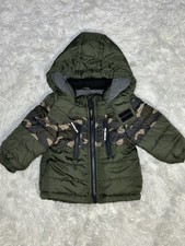London Fog Coat Boys 12months Camo Green Puffer Hooded Army
