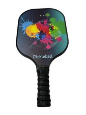 Pickleball Paddle Multi-Color Splatter Paint Artwork Excellent Condition