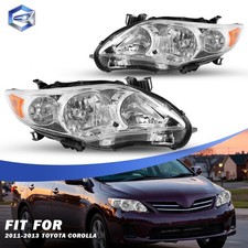Chrome Headlight Pair For 2011 2012 2013 Toyota Corolla Ce Le L Headlamp Rh Lh Chrome Headlight Pair For 2011 2012 2013 Toyota Corolla Ce Le L Headlamp Rh Lh