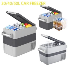 31/42/53QT Car Portable Freezer Fridge 12V Camping Refrigerator With Compressor