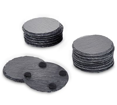 Naturschiefer QUADRATISCH RUNDES HERZ Untersetzer Couchtisch Getränke 10x10cm