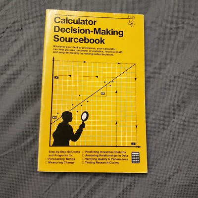 VTG Texas Instruments Calculator Decision-Making Sourcebook 1977