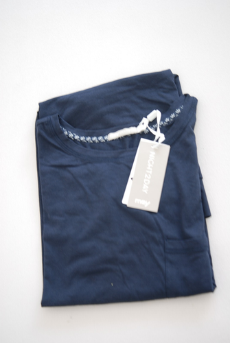 MEY Sleep-Shirt/ Kurznachthemd, Gr. S/38 night blue Rundhals BW NEU - Bild 3 von 6