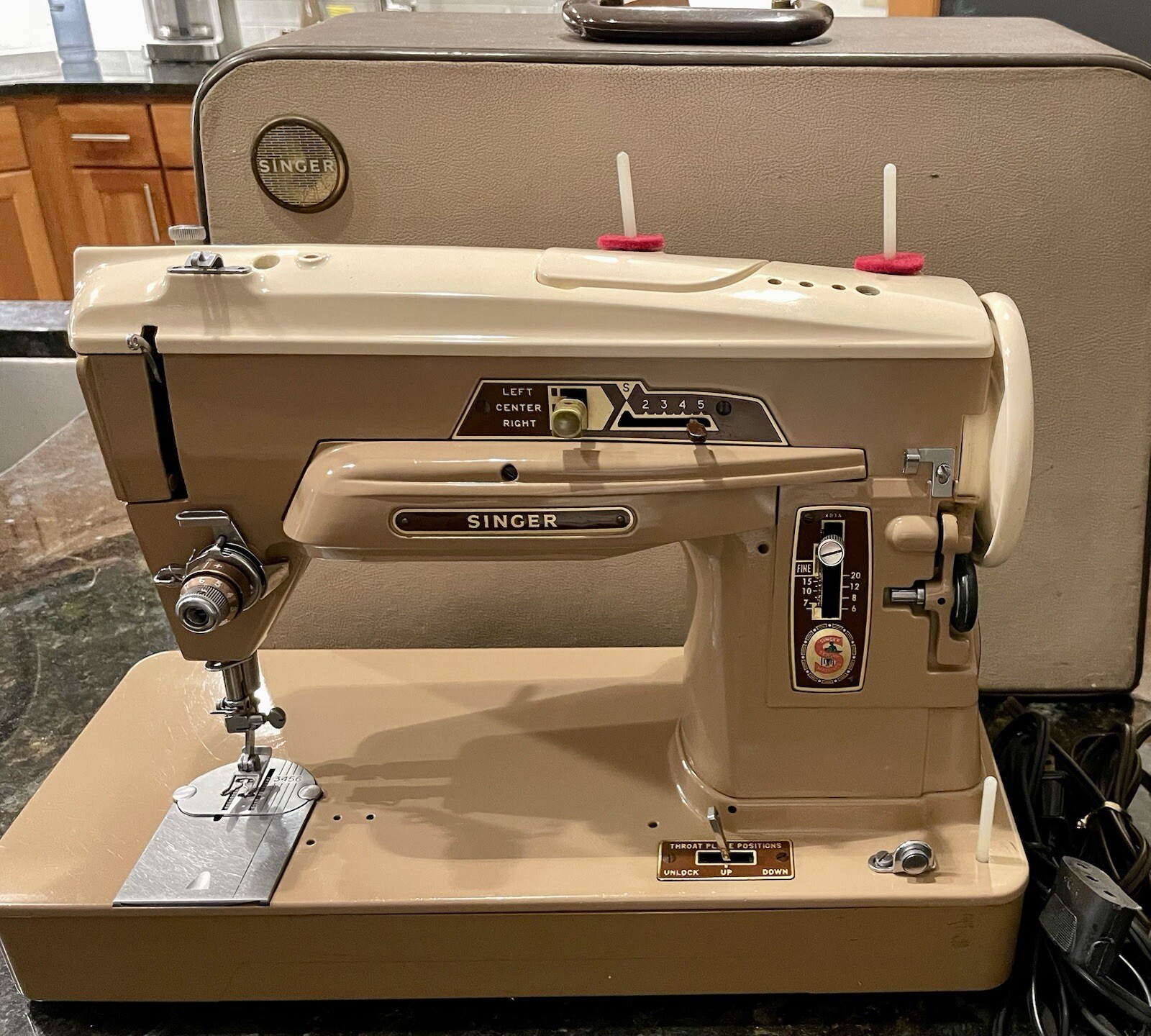 Singer Sewing Machine 403A with Case
