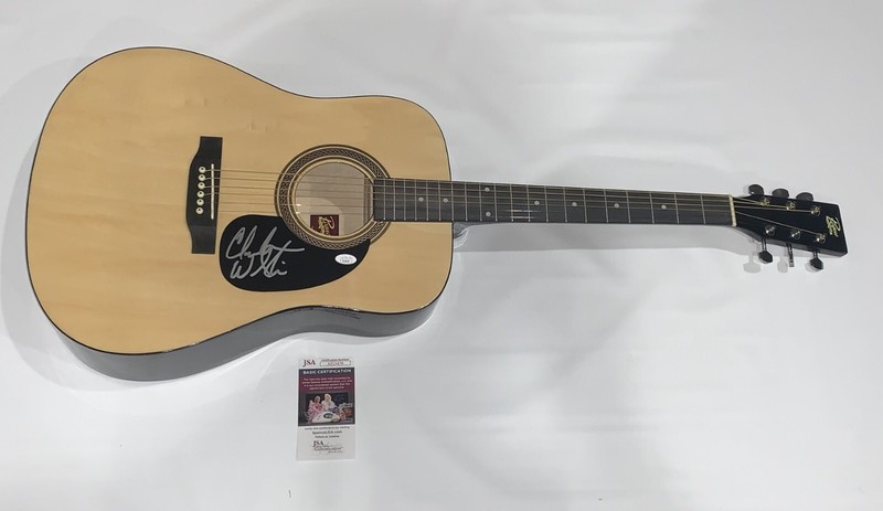CHARLES WESLEY GODWIN SIGNED NATURAL ACOUSTIC GUITAR JSA COA