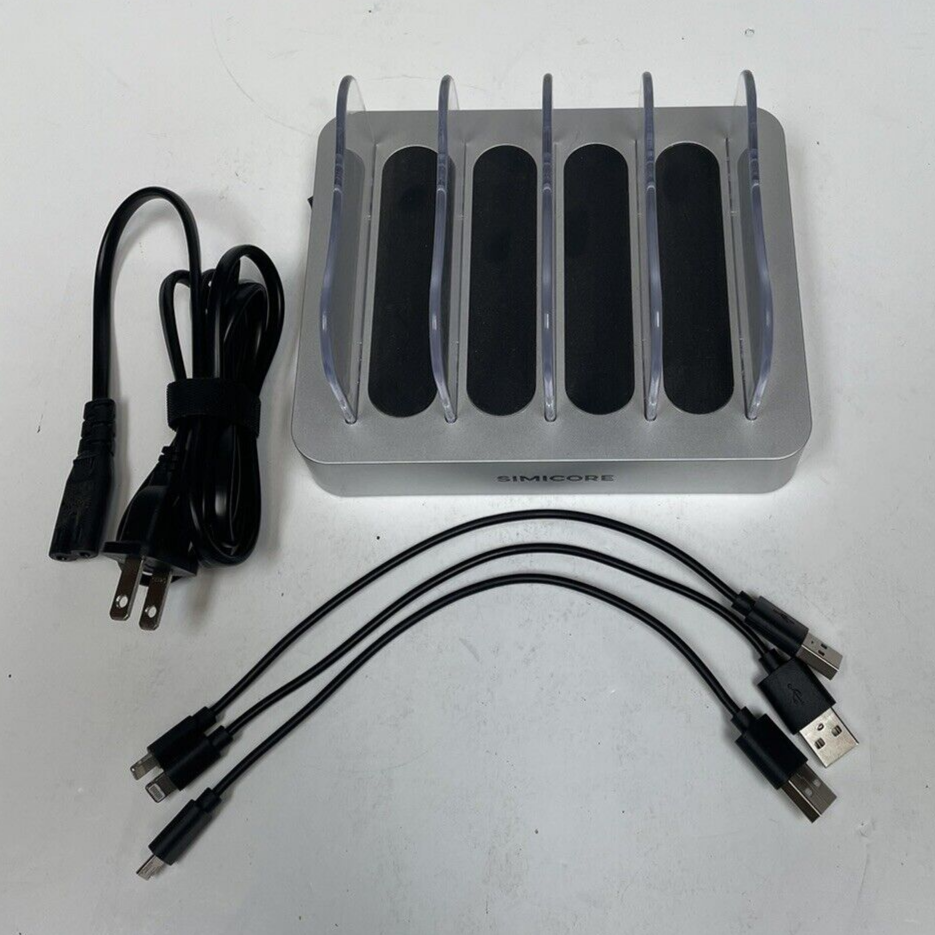 Simicore 6-in-1 Charging Station Dock for Phones and Tablets with Organizer-image