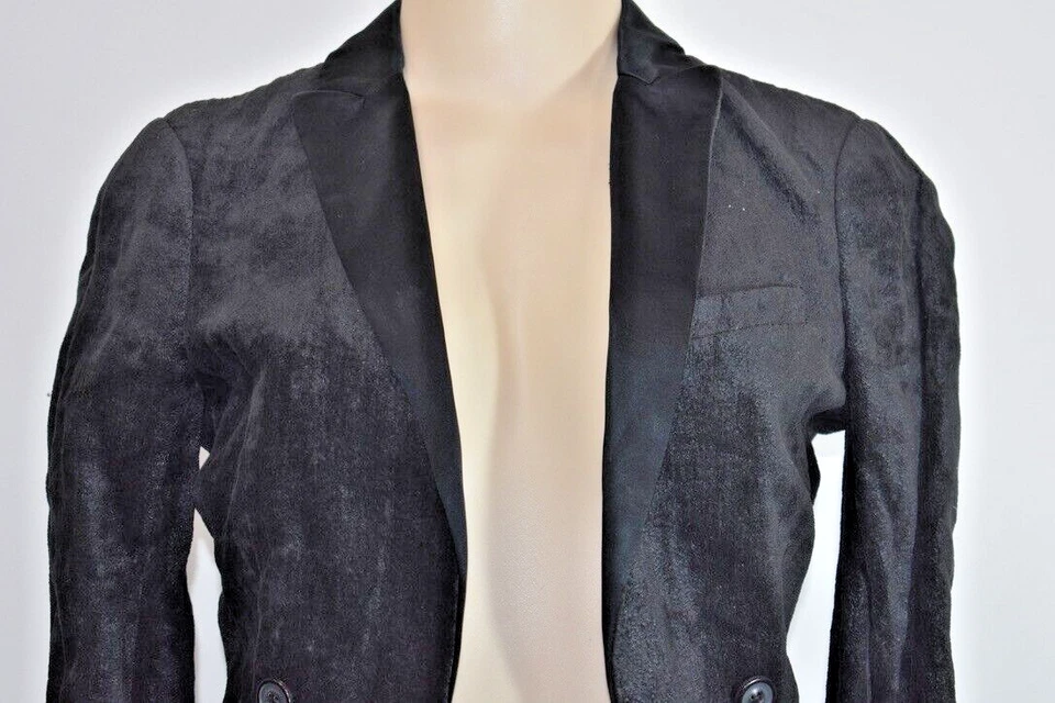 Blazer DIESEL Negro Dorado Algodón Gasa Manga Larga Talla XSpequeño En Oferta mp Foto 4 de 4